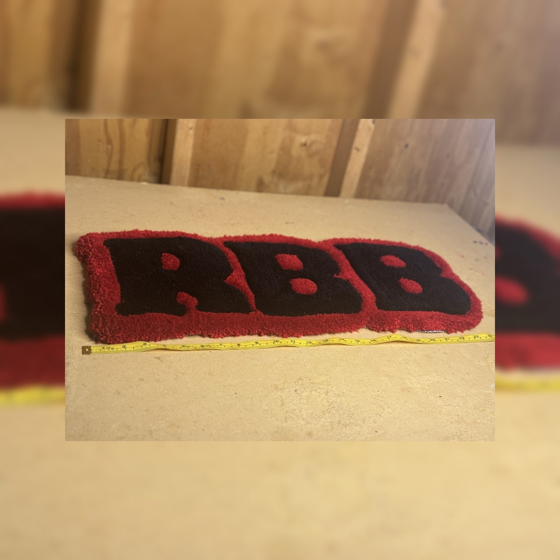 3 LETTER 2 COLOR RUG